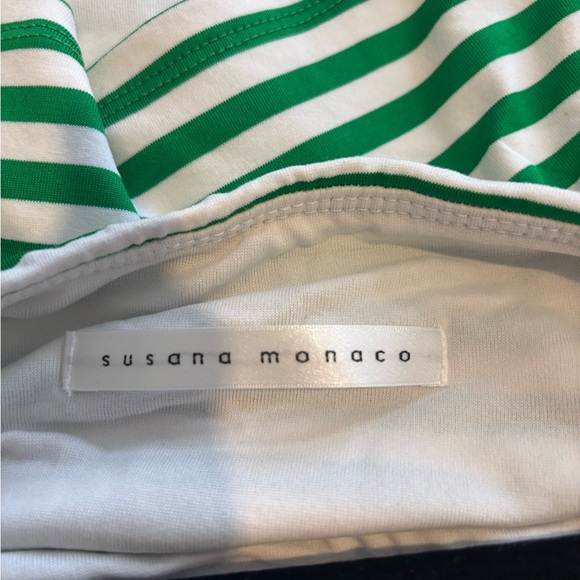Susana Monaco Green and White Cropped Skirt Set - Picture 5 of 5